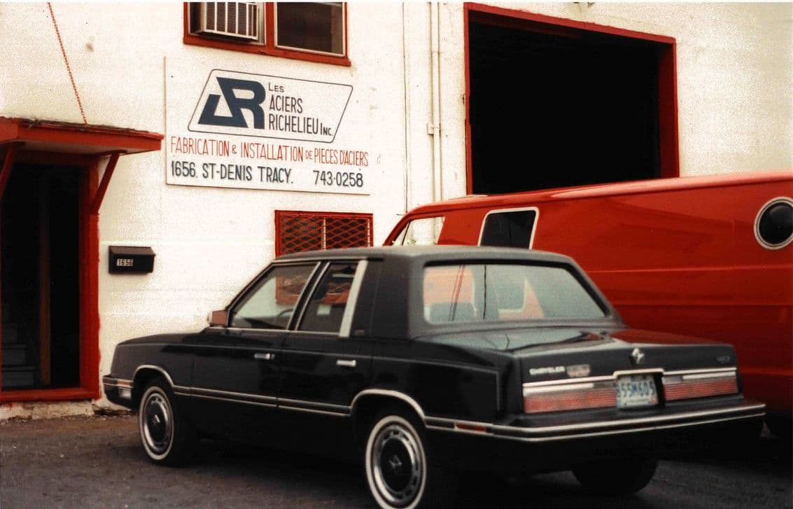 La première usine d'Aciers Richelieu en 1980 lors de sa fondation