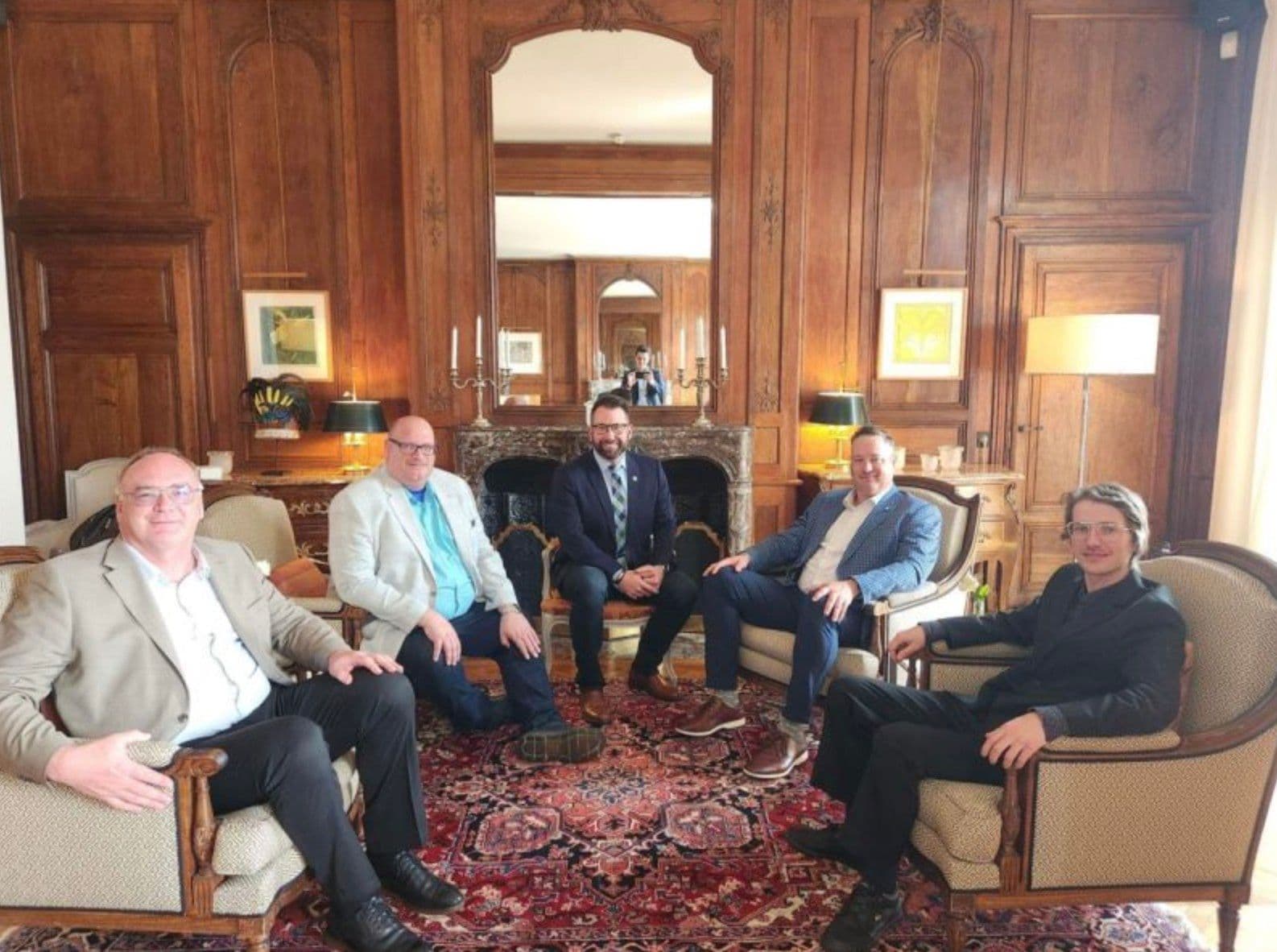 Representatives of the Sorel-Tracy during an economic mission to France